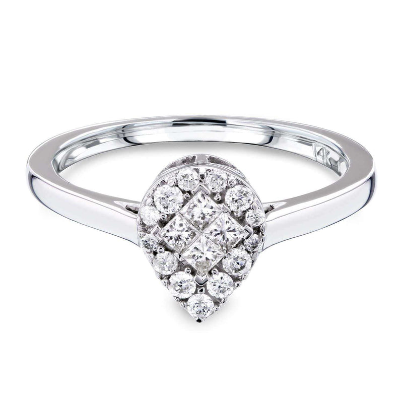 Disney Ariel Inspired Diamond Engagement Ring 14K White Gold 3/4 CTTW |  Enchanted Disney Fine Jewelry